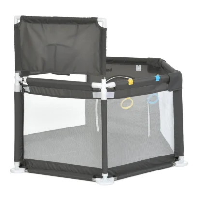 Дитячий манеж MR 1340-G, сірий, з баскетбольним кільцем