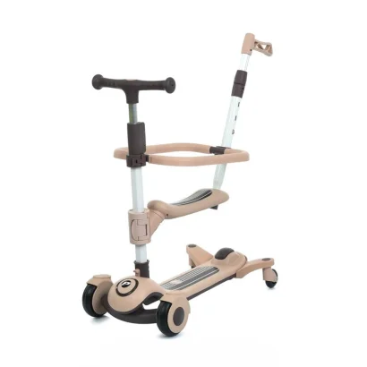 Самокат дитячий триколісний 3 в 1 JR3-127-BRN, колеса зі світлом