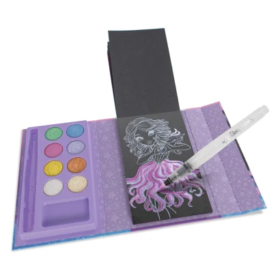 Набір для творчості NEBULOUS STARS &ndash; РОЗМАЛЬОВКА З ВОДОЮ, ЧОРНІ АРКУШІ: ВІЗЬМИ В ДОРОГУ