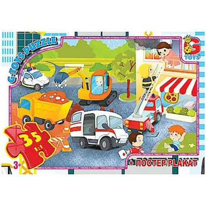 Дитячий пазл "Аварійні служби" GF07 постер 35 елементів