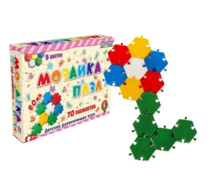 Дитяча мозаїка-пазл №6 1-147, 70 деталей &Oslash;60мм