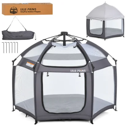 Дитяча платка манеж MR 1515 Platinum Grey 140х124х110 см