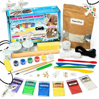 Великий набір для створення прикрас "Птахи" GL-008 з пластичної глини