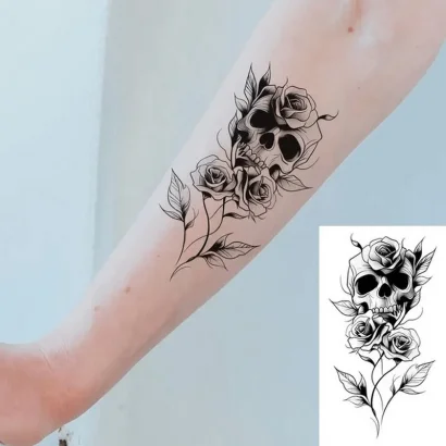 Набір дитячих тимчасових татуювань "Чорні міні №5" black-tattoo-mini-set-5-T