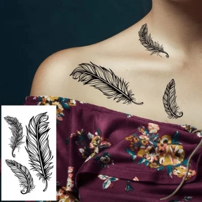 Набір дитячих тимчасових татуювань "Чорні міні №4" black-tattoo-mini-set-4-H