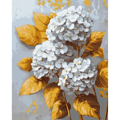Картина за номерами "Золота гортензія" &copy;victoria_art KHO3310, 40х50 см 