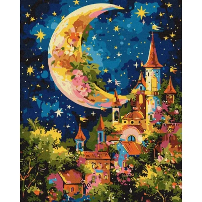 Картина за номерами "Зоряний палац" &copy;art_selena_ua KHO5136, 40х50 см