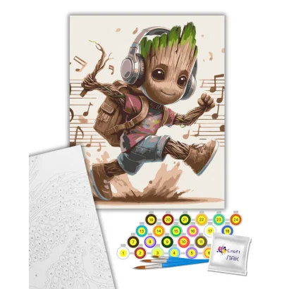 Картина за номерами "Музичний Грут" 16521-AC 40х50 см