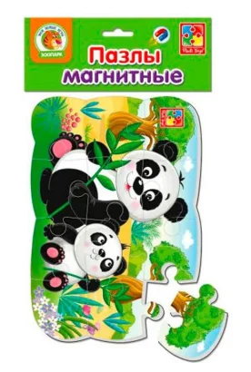 Дитячі пазли на магніті "Пандочки" А5 VT3205-80, 12 елементів