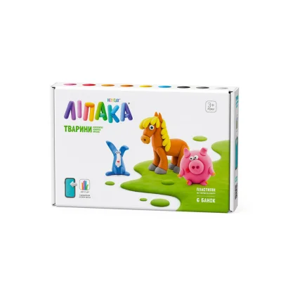 Набір пластиліну, що самостійно твердіє ЛІПАКА &ndash; Порося, кінь, кролик 60023-UA01