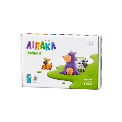 Набір пластиліну, що самостійно твердіє ЛІПАКА &ndash; Корівка, песик, вівця 60024-UA01