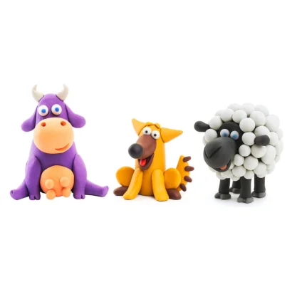 Набір пластиліну, що самостійно твердіє ЛІПАКА &ndash; Корівка, песик, вівця 60024-UA01