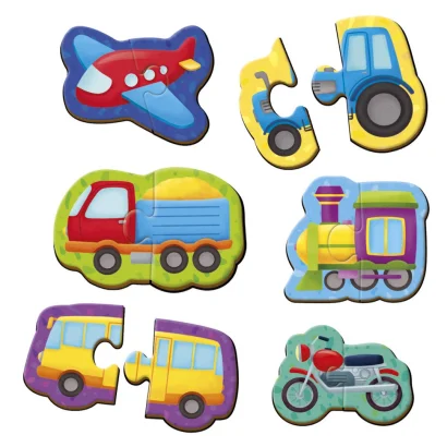 Дитячі магнітні пазли "Транспорт" VT1733-02, 6 картинок