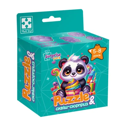Дитячі пазли з сюрпризом "Панда" VT8030-08, 180 деталей