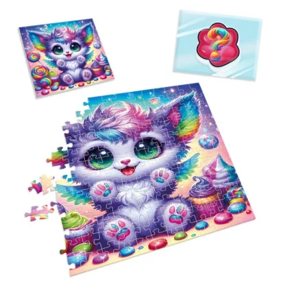 Дитячі пазли з сюрпризом "Кольорове кошеня" VT 8030-12, 180 деталей