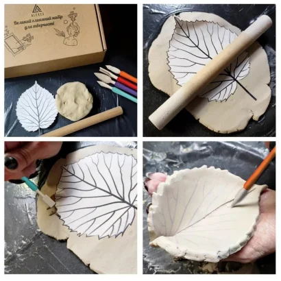 Дитячий глиняний набір для творчості GL-003 природна глина 1 кг