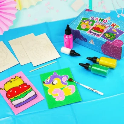 Дитячий набір для творчості картини з піску 9 в 1 KP-004 на картоні