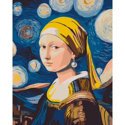 Картина за номерами "Мона з перловою сережкою" &copy;arttem_illustrations 10181-AC 40x50 см