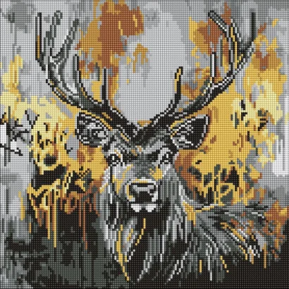 Алмазна мозаїка "Золотий олень" &copy;art_selena_ua AMO8257, 40х40 см