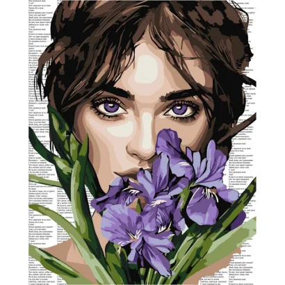 Картина за номерами "Барвиста поезія: Фіолетові іриси" &copy;art_selena_ua KHO8593, 40х50 см