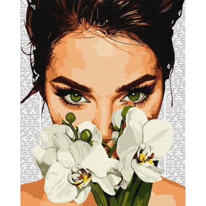 Картина за номерами "Барвиста поезія: Орхідея" &copy;art_selena_ua KHO8596, 40х50 см