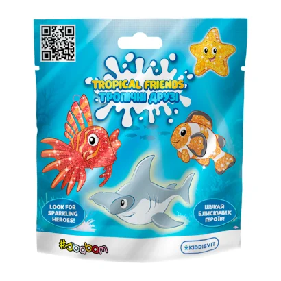 Дисплей стретч-іграшок у вигляді тварини серії "Желейна" &ndash; ТРОПІЧНІ ДРУЗІ (8 шт.)