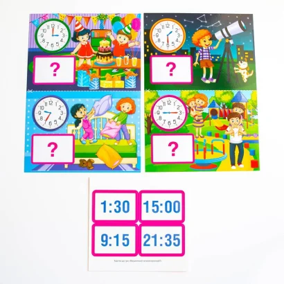 Комплекс дидактичних ігор "Годинник і час" 15211012 годинник-тренажер