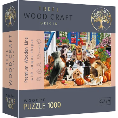 Пазли фігурні з дерева - (1000 елм.) - "Собача дружба" 