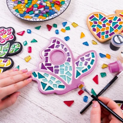 Дитячий набір для творчості кришталева мозаїка "Підсвічник-Метелик" MA1004