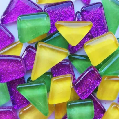 Дитячий набір для творчості "Мозаїчний мікс" MA5002 зелений, жовтий, фіолетовий з глітером