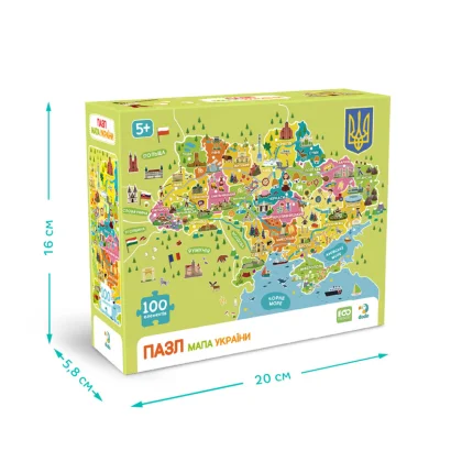 Пазли класичні "Карта України" 300706, 100 елементів