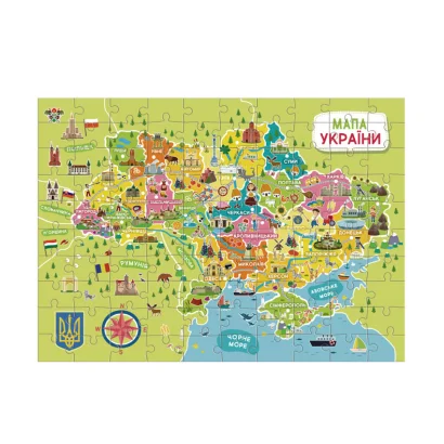 Пазли класичні "Карта України" 300706, 100 елементів