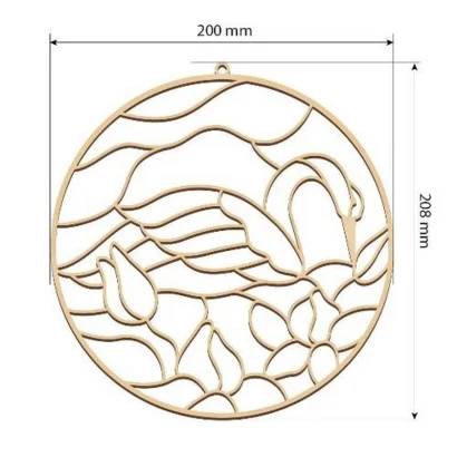 Заготовка для вітражного живопису "Лебедина пісня" FDSGB-09