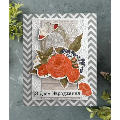 Набір для створення вітальних листівок "Трояндові мрії" FDGCK-042, 6 шт