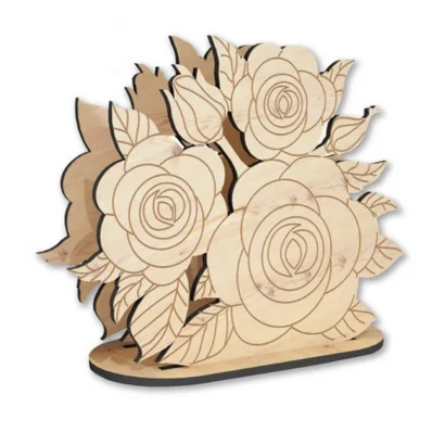 Дерев'яна серветниця для декору "Троянди" FDPO-298