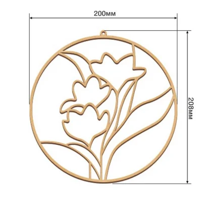 Набір для вітражного живопису за номерами "Весняні Квіти" FDSGK-06