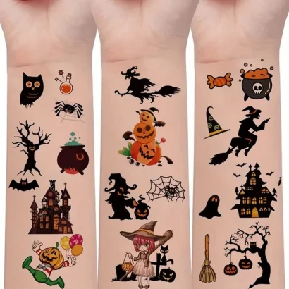 Набір дитячих тимчасових тату "Хелловін" kids-tatto-halloween-set-30