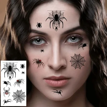 Набір дитячих тимчасових тату "Halloween black" tatto-halloween-black-set-30