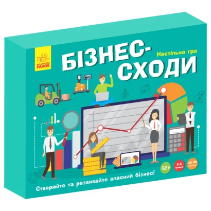 Настільна гра "Бізнес-сходи" РЛ902037У кубик, 5 фішок гравців,