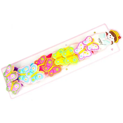 Резинка для волосся дитяча "Метелики" 0108-412, 10 штук