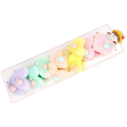 Резинка для волосся дитяча "М'які сердечка" 0108-413, 10 штук