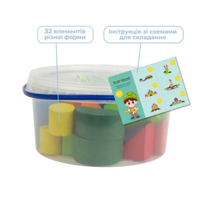 Дерев'яний конструктор "Будівельний набір" 900750, 32 деталі