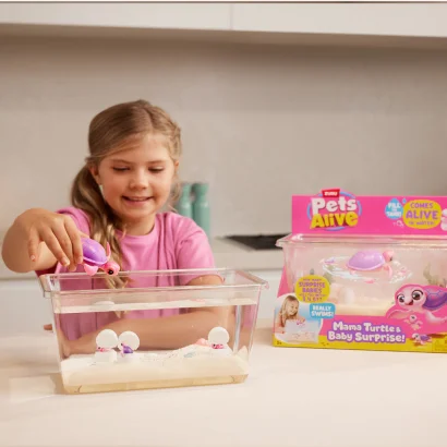 Інтерактивний ігровий набір Мама черепаха із сюрпризом Pets &amp; Robo Alive 9560 "Mama &amp; Baby Surprise"