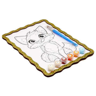 Дитячий набір для розпису по дереву "Лисичка" Puz-22959 формат А4