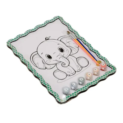 Дитячий набір для розпису по дереву "Слоник" Puz-22949 формат А4