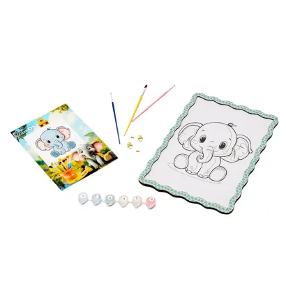 Дитячий набір для розпису по дереву "Слоник" Puz-22949 формат А4