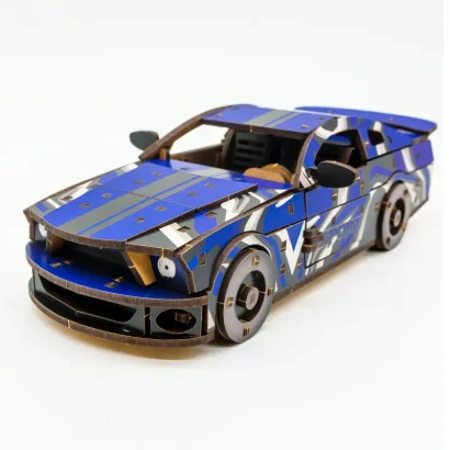 Дерев'яний 3D конструктор Mustang GT Puz-00642, 162 деталей