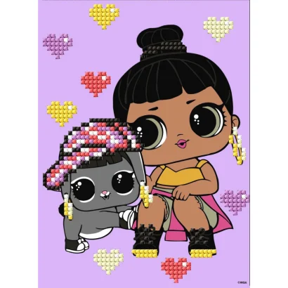 Алмазна мозаїка "L.O.L. Surprise! Honey Bun With Bunny Hun" AML1204, 15x20 см