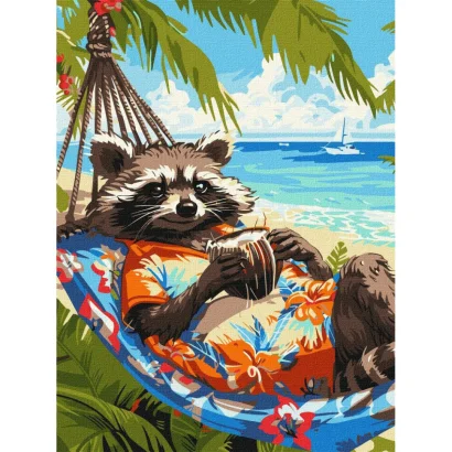 Картина за номерами "Тропічний відпочинок" &copy;art_selena_ua KHO6652, 30х40 см 