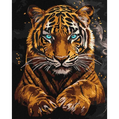 Картина за номерами "Дикий тигр" &copy;art_selena_ua KHO6812, 40x50 см 